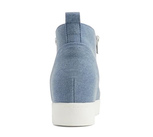 Image of Soda Taylor Hidden Wedge Sole Booties Ankle Heels Sneaker Shoes Side Zipper