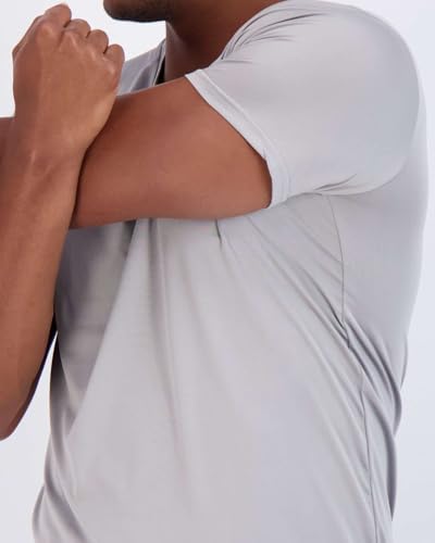Image of Real Essentials 5 Pack: Men's Dry-Fit Moisture Wicking Active Athletic Performance Crew T-Shirt