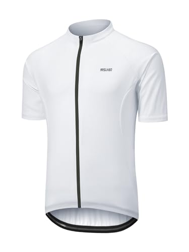 Maillot de cyclisme hommes ARSUXEO 610 à manches courtes et fermeture éclair intégrale pour vélo