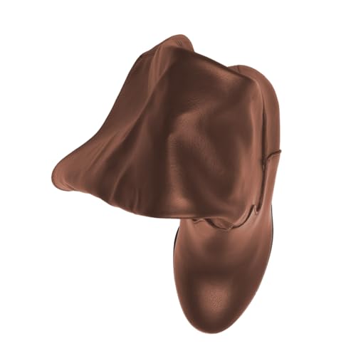 Women Round Toe Platform Knee High Boots Side Zipper Wedge High Heel Stretchy Winter Party Event Long Boots Size 4-16 US4