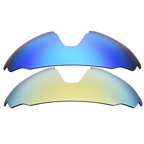 Verres Oakley Flight Jacket haut de gamme finition miroir or 24 carats et bleu