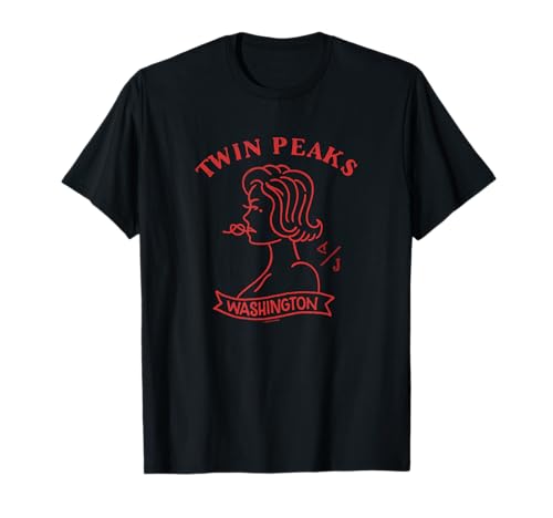 Twin Peaks Audrey Simple Red Outline Side Profile Camiseta