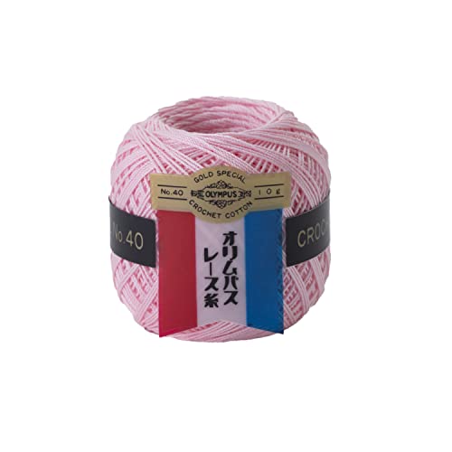 オリムパス製絲 金票 レース糸 #40 Col.101 ピンク系 10g 約89m