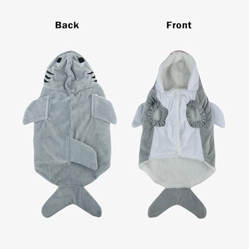 Disfraz de Tiburón para Perro Talla Mediana Gris miniatura 2