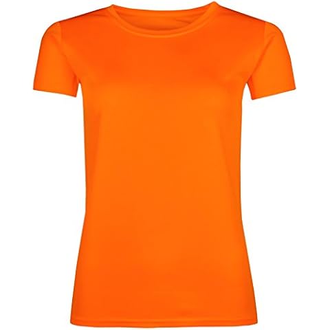 Ladies Breathable Performance Sports T Shirt (S, Bright Orange) Cover