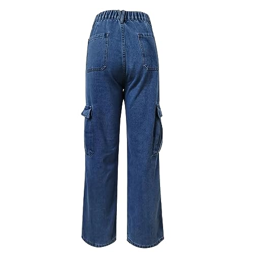 Wide Leg Jeans for Women Casual Loose Cotton Jeans High Waisted Relaxed-Fit Stretchy Baggy Y2K Trendy Denim Pants4