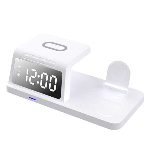 Station de charge pour table de nuit réveil connecté et chargeur sans fil rapide