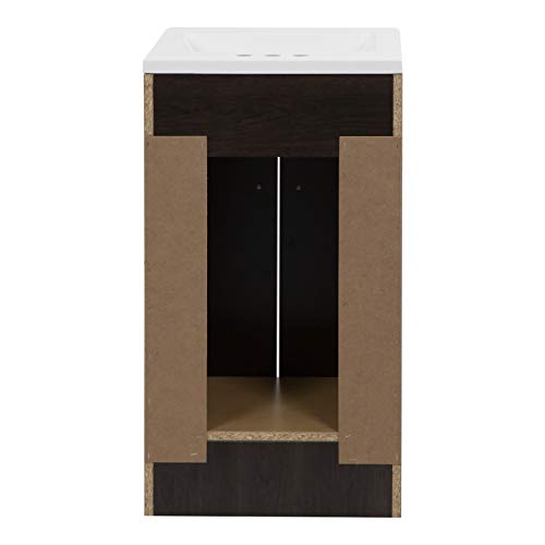 Spring Mill Cabinets Calder Bathroom Vanity With Sink, 18.25" W X 16.63" D X 33.13" H, Elm Ember #TOP1
