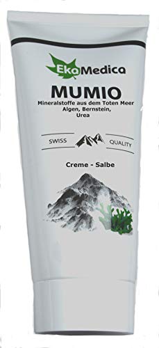 Crema de piel seca, 200 ml con mumijo/shilajit, minerales del Mar Muerto, algas, extracto de ámbar, urea, eczema atópico, neurodermatitis, irritación de la piel, dermatitis picazón, alergia de la piel