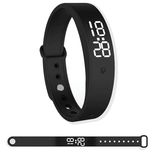 Reloj Despertador con Vibración Alarma de Vibración Reloj con Temporizador y 10Alarmas Diarias Mide Temperatura Corporal Alarm de Bebedor Medicamentos Despertador Resistencia a 30días ipx57 impermeabl