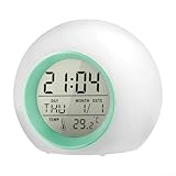 Affichage LED facile à lire : l'écran LED lumineux fournit facilement l'heure, la date, le jour de la semaine et des informations de température en un coup d'œil pour une meilleure connaissance des plans quotidiens.