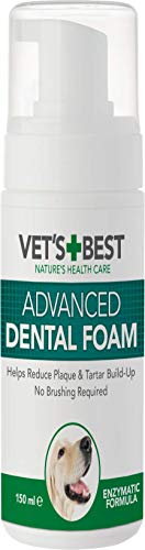 Vet's Best Perro enzimático Espuma Dental, Limpieza de Dientes y Cuidado Dental de Respiración Fresca, 120 ml