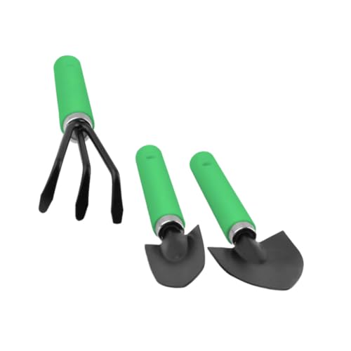 BESPORTBLE Herramientas de Jardinería Mini para Bonsái y Suculentas Kit Ergonómico Pala Rastrillo y Horquilla de Acero Inoxidable para Trasplante Interior y Cuidado de Plantas Pequeñas