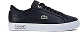 Lacoste Women's Powercourt Sneaker, Black/White, 7.5