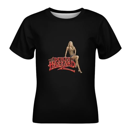 Girls Crew Neck T-Shirt,Casual Short Sleeve Tshirts for Hazzard Dukes Top4