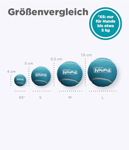 Outward Hound Squeaker Ballz - Hundespielzeug zum Apportieren - Größe M - 4er-Pack