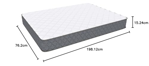 Image of USHA SHRIRAM Rizewell Silky Soft with NPSS Tech. 6 inch Single Size Pocket Spring Mattress (78 x 30) Inch | Power Rebonded Foam | Heavy Duty Breathable Knitted Fabric Bed Mattress | 7 Year Warranty
