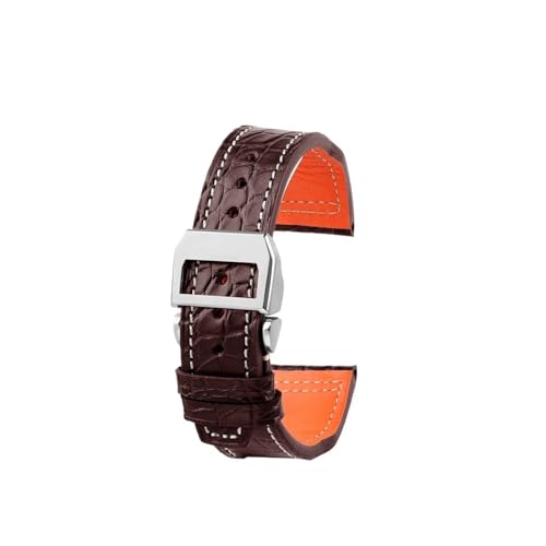 Remplacer bracelet montre usé par un cuir crocodile pour IWC Pilot Portofino 21 22mm