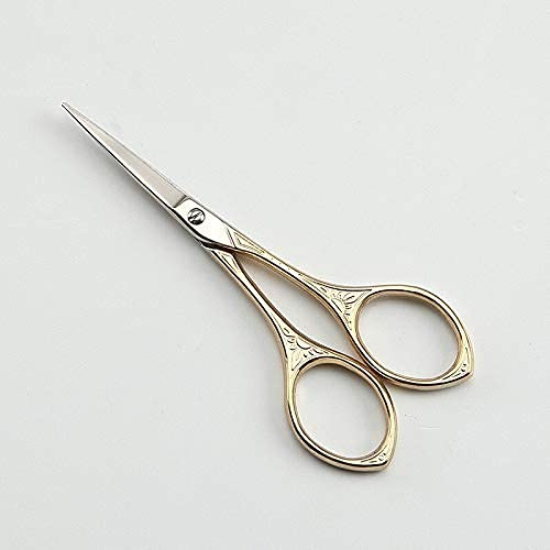 Küchenschere, Küchenschere aus Edelstahl, klassisch, Vintage, scharf, für Zuhause, Küche, Büro, manuelle Heimwerkerwerkzeuge (goldfarben)