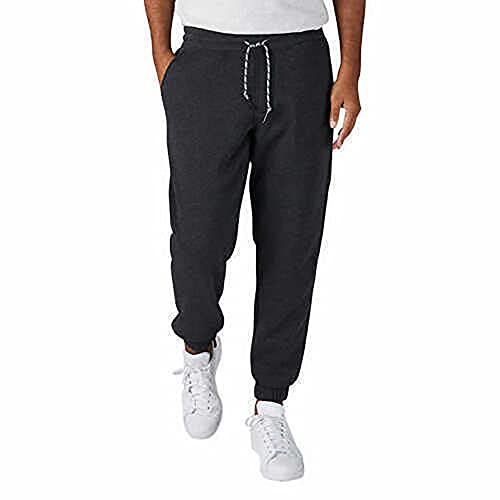 Weatherproof Vintage Men's Jogger Pants Fleece Lined Rimrock Jogging (Charcoal Heather, Large)