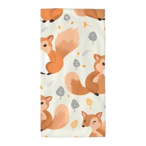 KLLTYHMU Toallas de mano para baño, toallas de baño suaves y absorbentes, toalla decorativa de microfibra, toalla de cara de ardillas, toallas de cocina para el hogar, hotel, gimnasio, spa, yoga, 12 x