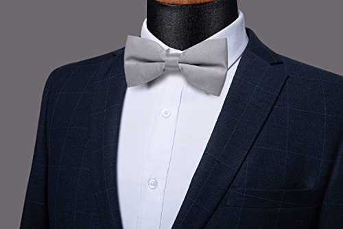 Image of YourTies Bow Ties for Men Pretied Bowties Solid Color Satin Bow Tie Formal Business Tuxedo Wedding Party Prom