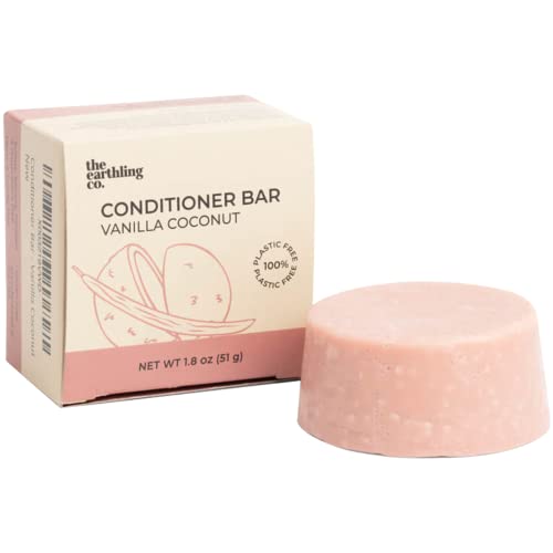 The Earthling Co. Conditioner Bar – Nourishing Plant Based Hair Conditioner For Men, Women And Kids - Vegan Formula For All Hair Types – Paraben, Silicone And Sulfate Free, Vanilla Coconut Scent, 1.8 Oz #TOP17
