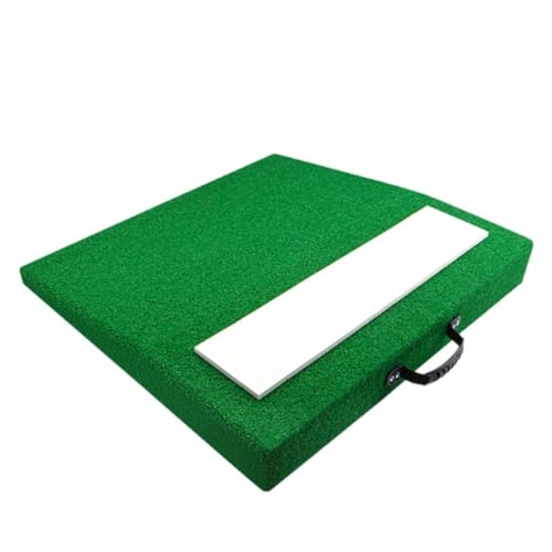 LAJOKING 野球 ピッチングマウンド 練習マット マウント バッターマット 厚さ の高密度人工芝 自然の斜面 持ち運びが簡単 室内 屋外用 学童 少年 大人 用品 (A)