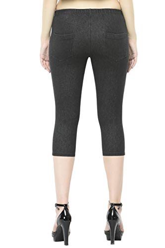 Image of Frenchtrendz Women's Cotton Modal Spandex Stretchable Slim Fit Jegging Capris
