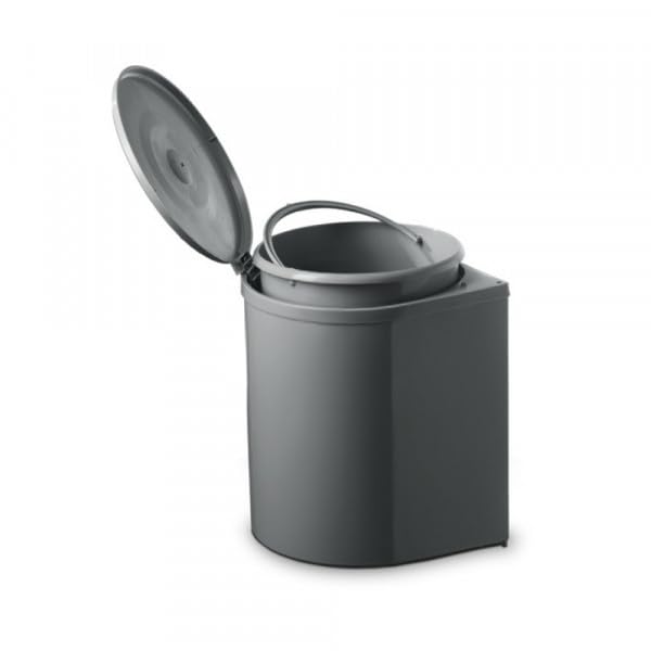 Pattumiera Rotonda da Anta 97/AR – 1 Secchio da 12 Litri | Montaggio Interno, Grigio, Plastica Resistente