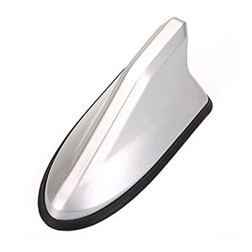 GOZAR Universal ABS Kunststoff Dachstil Haifischflosse Antenne Funksignalantennen Kompatibel mit den meisten Autos - Silber