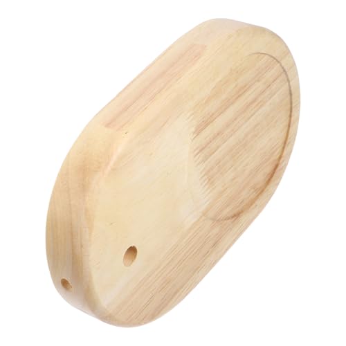 SOLUSTRE Base de Lámpara de Mesa de Madera Maciza Pequeña Soporte Resistente para Lámpara de Escritorio Base Ovalada Decorativa para DIY Color Madera Natural