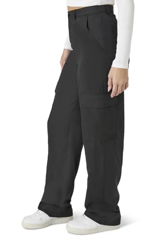 Forever 21 Women's High-Rise Wide-Leg Cargo Pants3