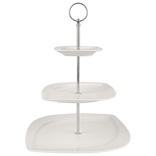 Festa Italia Etagere Porzellan - 3 Stöckig - Weiß Etageren - Kuchenständer Cupcake-Halter - Obstetageren - Obst Kekse Süßigkeiten Servierplatte - Gebäck gestuftes Serviertablett für Weihnachten Festa Italia Etagere Porzellan - 3 Stöckig - Weiß Etageren - Kuchenständer Cupcake-Halter - Obstetageren - Obst Kekse Süßigkeiten Servierplatte - Gebäck gestuftes Serviertablett für Weihnachten