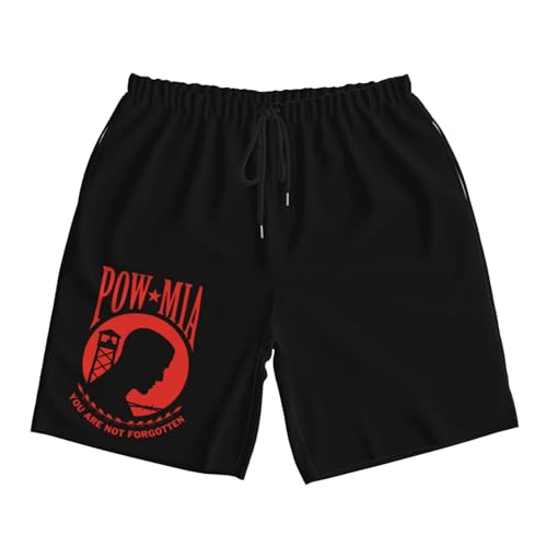Pow Mia You are Not Forgotten Mens Swim Trunks Quick Dry Board Shorts 7