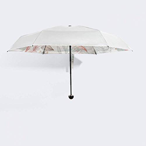 Preisvergleich Produktbild Chuihui Sonnenschirm weiblich Titanium Silber Sonnenschutz UV Ultra Light Compact Tragbarer 50% Regen und Regen Dual-Use-Regenschirm Einfach zu Hause zu tragen