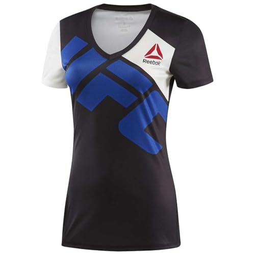 Reebok Women's UFC Custom Jersey, Black Royal,S - US