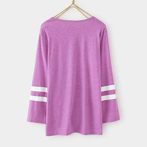 Teens Girls Striped Shirts Kids Buttons Color Block Casual Long Sleeve Crewneck Tee Tops Children 2025 Trendy Fall Clothes3