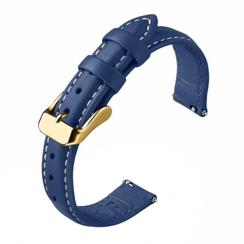 Image of Fullmosa Watch Band, Quick Release Leather Watch Strap Compatible with Samsung Galaxy Garmin for Men Women, Replacement Bands Width 12mm 14mm 16mm 18mm 19mm 20mm 21mm 22mm 24mm