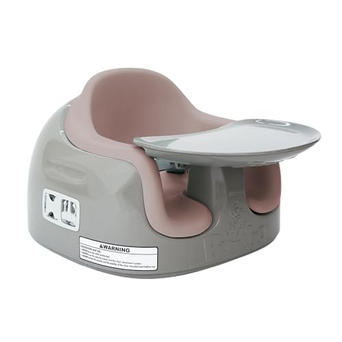 Image of Bumbo 3-in-1 Baby and Toddler Multi Seat for Babies 6 to 36 Months, Breige/Sonoran Rose - Floor Seating, High Chair, or Booster with Adjustable Height and Removable Tray