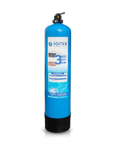 Image of Ionix Clear Pro Manual - Easy Self-Backwash 3-Stage Water Treatment System | 13 inchx54 inch Compact Design | DIY-Friendly | Works on Sediment, Hardness, Scaling, and Turbidity
