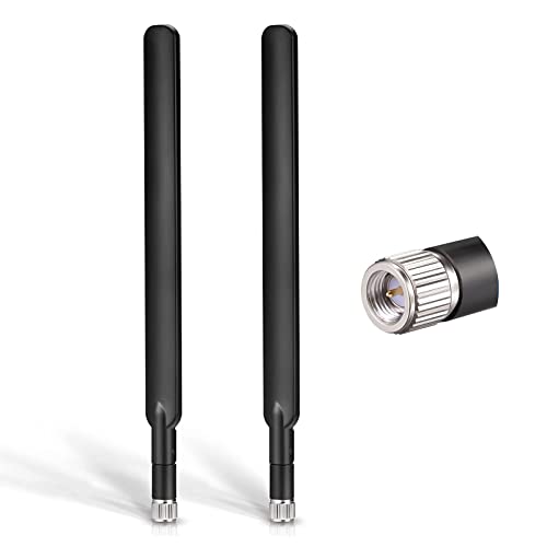 4G LTE Antenna 10dBi SMA Network Antenna Cellular Antenna with SMA Male Connector, 2 Packs Router Antenna for WiFi Router Modem Mobile Hotspot Security IP Camera Video Surveillance Monitor-2 Packs