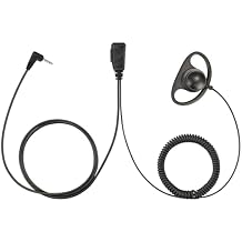 BDS15-Y1 D-Shape Earphone Compatible with Yaesu FT-60R FT-70DR FT-3DR VX-6R VX-3R FTA-250L FTA-550L FTA-750L fit 3.5mm 1-Pin 4 Pole Jack