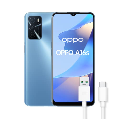 OPPO A16s - Smartphone 64GB, 4GB RAM, Dual SIM, Carga rápida 10W - Azul