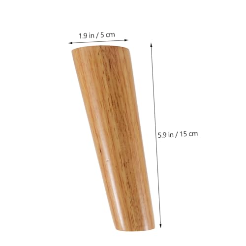Patas de madera de caucho para sofá con tratamiento antihumedad y almohadillas protectoras 3