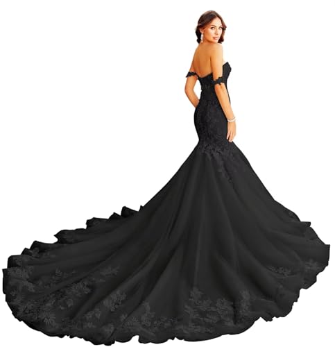 Black Lace Mermaid Gown