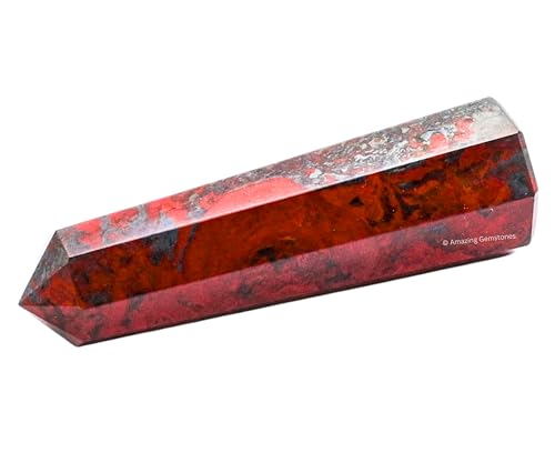 Image of Amazing Gemstone Red Jasper Hematite Crystal Towers - Natural Healing Crystal Point Obelisk for Reiki Healing and Crystal Grid (2 inch to 3 inch INCH)