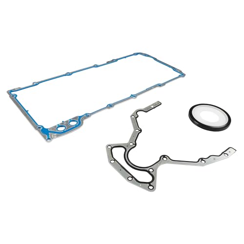 Image of Oil Pan Gasket with Rear Main Seal Set Compatible with GM Chevy GMC Buick Silverado 2500 V8 5.3 5.7 6.0 LS1 LS2 LS3 LM7 LQ4 BS40640 OS30693R 12612350