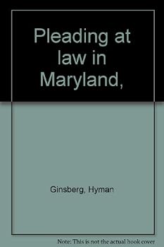 Hardcover Pleading at law in Maryland, Book