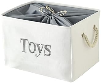 INough Toy Storage for Kids Toy Box Lightweight Collapsible Toy Storage Organizer Toys Bin with Handle, Storage Baskets for Kids, Boys, Girls, Nursery Room (Large, Toys)